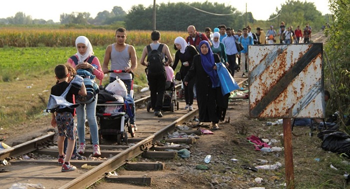 Slow but steady trickle of migrants head north from Hungary